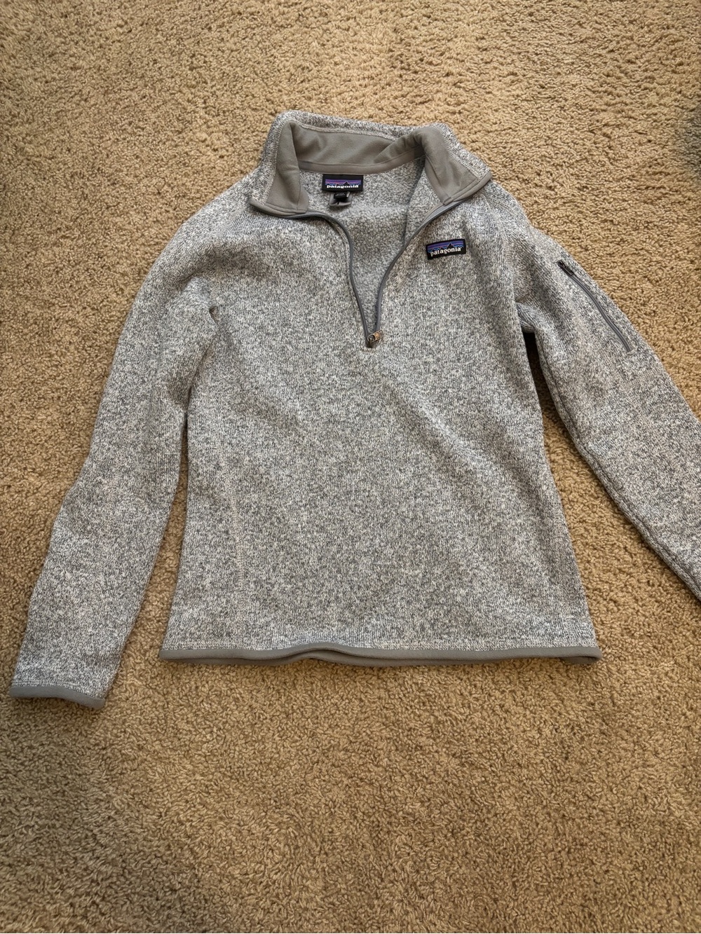 Patagonia Women's Heather Gray Quarter-Zip Pullover